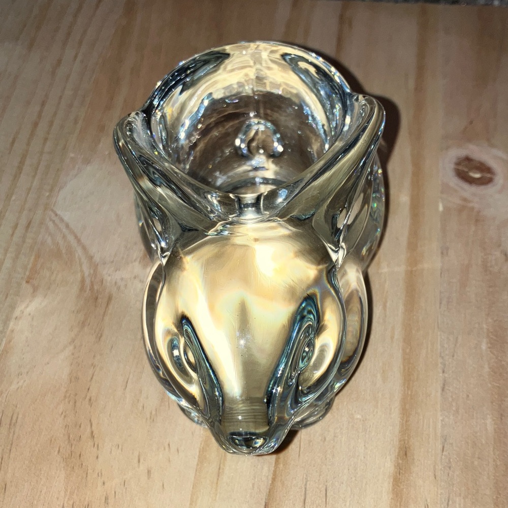 Indiana Glass Clear Glass Bunny Tea Light Or Votive Holder - Picture 2 of 5